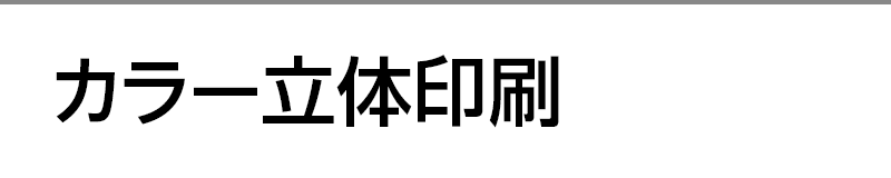 カラー立体印刷