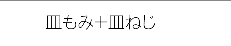 皿もみ＋皿ねじ