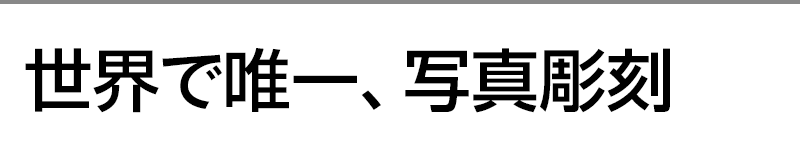 世界で唯一、写真彫刻